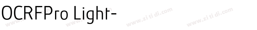 OCRFPro Light字体转换